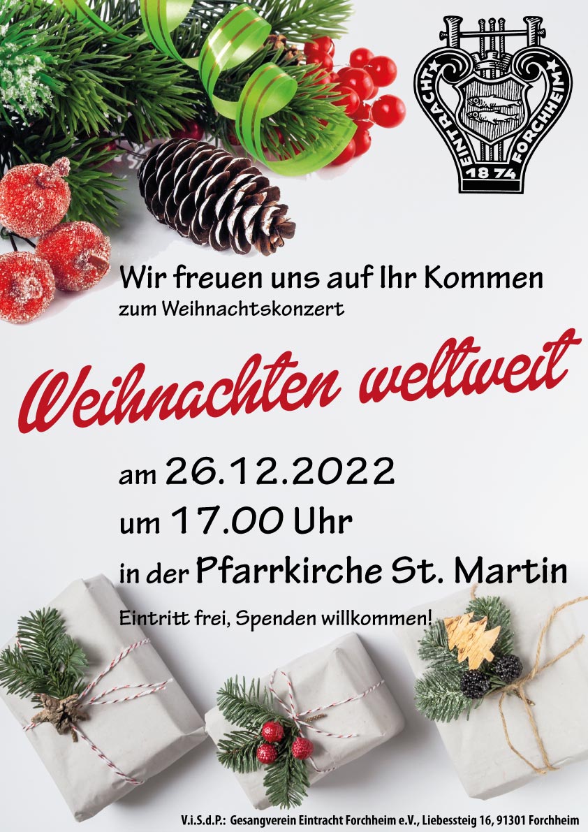 Plakat Weihnachtskonzert 2022